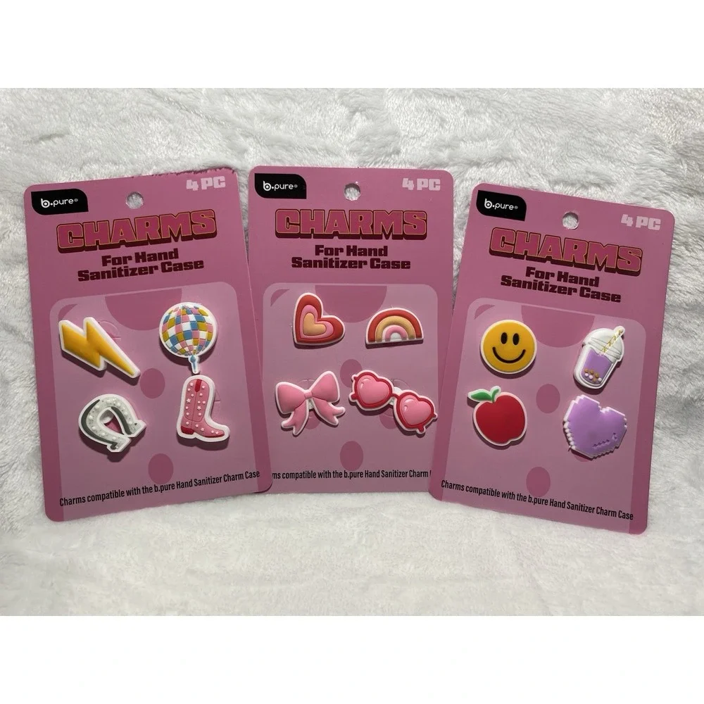 b.pure Hand Sanitizer Case Charms Set,‎ Multicolor, 4 pc (3)
